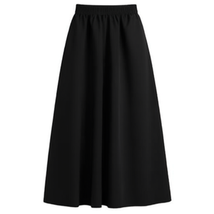 Poplin <b>Skirt</b> <b>With</b> <b>Elasticated</b> <b>Waist</b> Mid Length Women's <b>Skirt</b> - Product Image 2