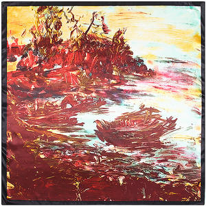 Pañuelo <span class=keywords><strong>de</strong></span> <span class=keywords><strong>Seda</strong></span> Satinado para Mujer, 90*90cm, Cuadrado, Chal Grande, <span class=keywords><strong>Pañuelos</strong></span> y Chales Tradicionales, Pañuelo Versátil para Damas - Product Image 2