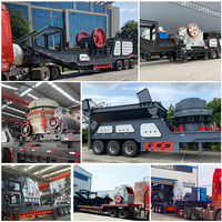 Concasseur à mâchoires mobile diesel 100tph 200tph, moteur AC, haute productivité, pour roches dures et déchets de construction, marque TIDE