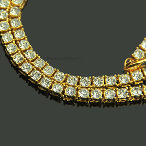 Men's Popular Hip-hop 1-row Necklace, Rhinestone Single-row <b>Ice</b> Buckle King Tennis <b>Chain</b> Necklace Tanjing Fashion - Product Image 2