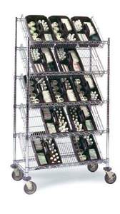 Estantería de Alambre Inclinada de 5 Niveles de Alta Resistencia con Revestimiento de Epoxi Negro para Almacenamiento Médico, Organización de Farmacias, Certificación NSF - Product Image 4