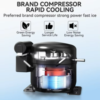 Machine à glaçons commerciale automatique à refroidissement par air, certifiée CE, 25 kg/24h, pour entreprises et usage domestique