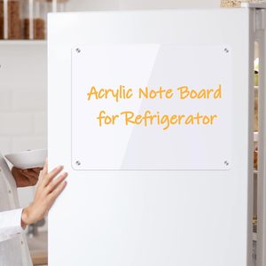 2026 Hot Sell 3mm Thick Dry <b>Erase</b> Board Refrigerator Magnetic 14.2x11 Inches Multi-piece Package for Fridge Clear Acrylic Back - Product Image 6