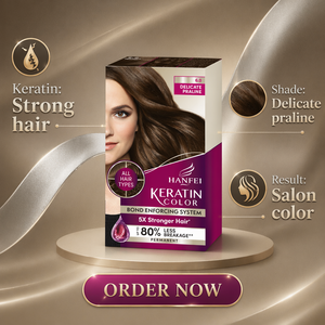 HANFEI OEM Crema Colorante per <span class=keywords><strong>Capelli</strong></span> alla Cheratina <span class=keywords><strong>6.0</strong></span> Sistema di Rinforzo del Legame Delicato Praline 5 Volte Più Forte Riduce la Rottura dei <span class=keywords><strong>Capelli</strong></span> - Product Image 6