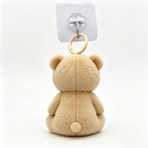 Llavero de peluche de oso de dibujos animados personalizado, con bordado, grabado y estampado, pequeño oso de peluche marrón, llavero de animal de peluche, oso de peluche - Product Image 5