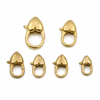 Fermoir en forme de cœur en laiton massif, connecteur pour bijoux, fermoir pour collier, bracelet, chaîne, électroplaqué sur mesure