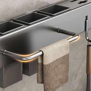 Kalınlaştırılmış Bıçaklık Duvar Askısı, Delme Gerektirmeyen Mutfak Düzenleyici, Tezgah Alanından Tasarruf Sağlayan Gereçler Çubukları Kurutucu Saklama Rafı - Product Image 4