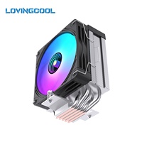 Refroidisseur CPU Lovingcool 12CM avec 5 dissipateurs thermiques en cuivre argenté, refroidissement silencieux, compatible LGA1700 AM5, fournisseur vérifié.