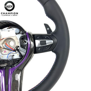 Para BMW M2 M3 M4 F20 F22 F87 F80 F30 F31 F32 F10 F11 M deporte cuero fibra de carbono volante pantalla LED 2020 2021 2022 2023 - Product Image 4