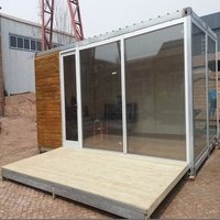 Maisons préfabriquées conteneur moderne avec pont supérieur et escaliers expédition maisons modulaires en bois porte de revêtement de maison