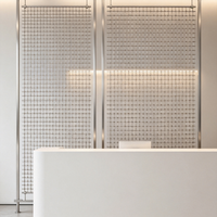 Grillage décoratif métallique en acier inoxydable 304, maille tissée unie, pour cloison et décoration, avec puissance personnalisée