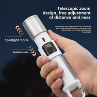 Lanterne de camping rechargeable 2-en-1, lampe de tente LED portable avec crochet de suspension et affichage de la batterie, idéale pour les situations d'urgence en extérieur