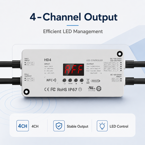 Contrôleur LED DALI extérieur IP67 étanche 6A haute/basse tension NFC DT6 DT8 4 canaux PWM variateur RGBW pour kit d'éclairage de jardin et de bâtiment - Product Image 6