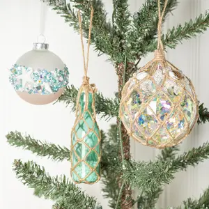 f117圣诞80毫米玻璃球挂饰时尚玻璃罐圣诞挂件家居浪漫玻璃球装饰