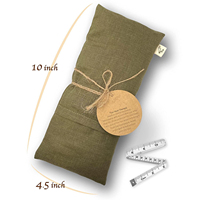 Coussin pour les yeux en lin biologique à la lavande et aux graines de lin, compresses chaudes et froides pour le yoga, micro-ondable, méditation, coussin pour les yeux aux herbes, personnalisé