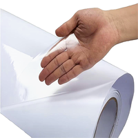 Rouleau de vinyle PVC auto-adhésif blanc brillant 120g 140g, imprimable avec encre éco-solvant, UV, latex, pour bannières publicitaires extérieures et affiches