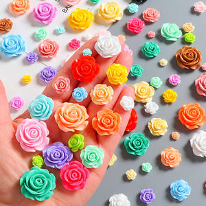 DIY Collection 3D Résine Accessoires Artificielle Crème Rose Camélia Noël Téléphone Cas Sabots Chaussures Boucles Élégant Food-Style - Product Image 1