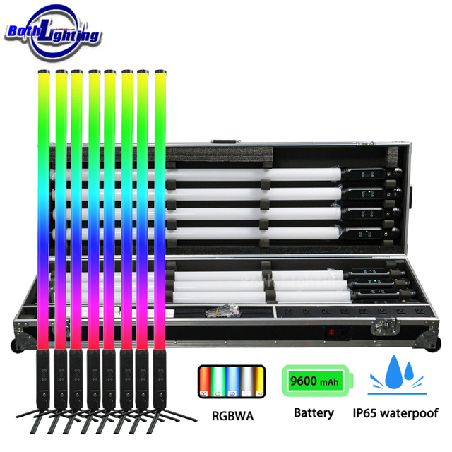 BOTH 360 TUBEDegree Led Wedding Light IP65 Wireless DMX Battery Pixel Full Color Wedding DJ Event Stage Effects Party Light
