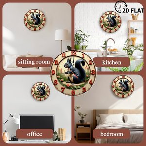 Round Wooden Wall <b>Clock</b> 25cm Silent Non Ticking Eco Friendly Home Decoration <b>Clock</b> - Product Image 4