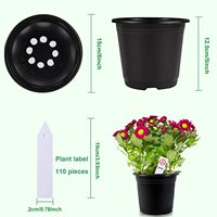 Pots de pépinière flexibles pour plantes d'intérieur, pots à fleurs en plastique souple épaissi