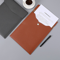 Carpeta de Documentos A4 de Cuero PU al por Mayor, Organizador de Archivos Premium para Oficina, Bolsa de Documentos de Gran Capacidad, Regalo Empresarial