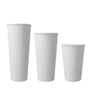 Disposable Paper Cups For Bubble Tea Smooties And Beverages 22oz- Design Customization Available