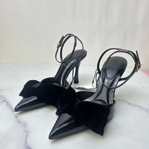 รองเท้าส้นสูงสีดำประดับโบว์สำหรับผู้หญิง รุ่นปี 2025 - Product Image 3