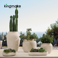 Pot de Jardin Commercial Rond en GRC pour Projets de Villas, Diverses Tailles, Prix de Gros, Fournisseur de Pots de Plantes