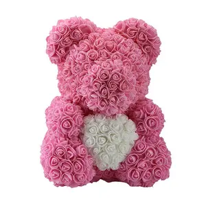 गर्म बिक्री 25 सेमी डिय पैकिंग बॉक्स सजावट कृत्रिम गुलाब के लिए कृत्रिम गुलाब पी फोम फूल