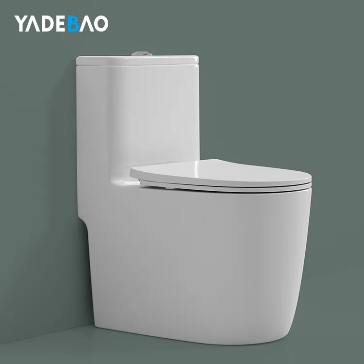 Yüksek kaliteli seramik sıhhi tesisat gereçleri Wc su tasarrufu sifon kızarma su dolap tek parça tuvalet