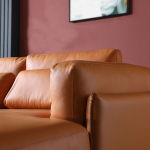 प्रकाश लक्जरी घर के फर्नीचर कमरे में रहने वाले फ्रेंच सोफे आधुनिक चमड़े के लक्जरी एल के आकार का सोफे चैज़लोंग कोने सरल सोफे डिजाइन - Product Image 2