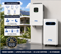 Système solaire hybride T.Y.L 10KW 16KWH LiFePO4 MPPT, onduleur, norme européenne CE ISO, 230V, hors réseau, sur réseau, kit domestique