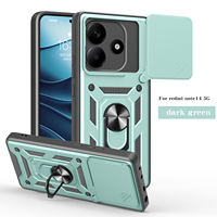 Coque de téléphone robuste pour Redmi Note 14/13/12 Pro/Plus 5G Coque de protection TPU + PC avec béquille