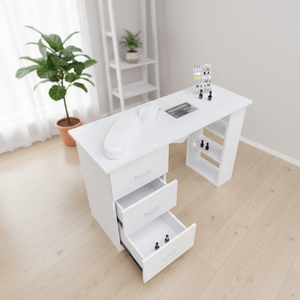 Mesa de Manicura Moderna de Madera Multifuncional para Salón de Belleza, Sin Ventilador, con Cojín para Manos, Ecológica - Product Image 6