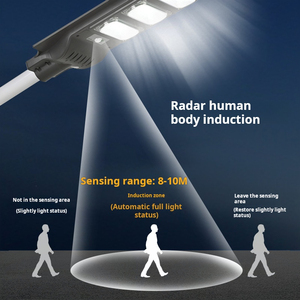 高ルーメン照明LEDガーデンランプソーラーパネルランプ防水モーションセンサーストリートソーラーライト - Product Image 2