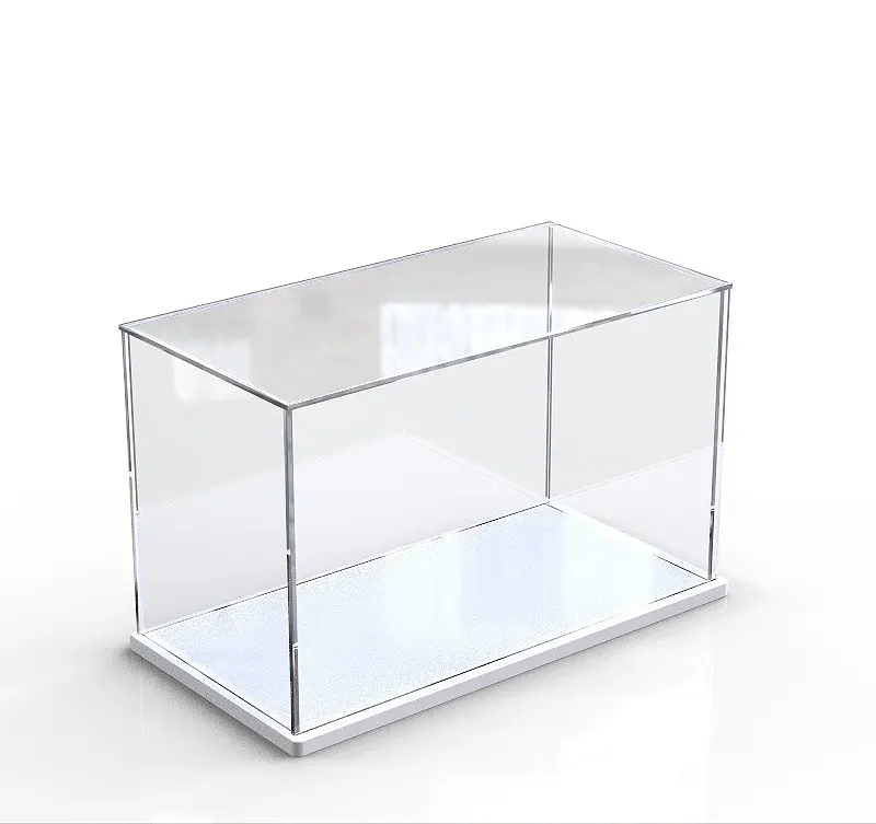 Custom acrylic plexiglass display watch case with logo business for carton package small gift plastic box