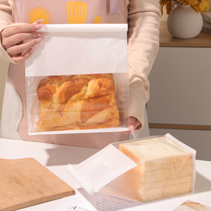 Bolsa de Papel de Algodón Natural para Pan con Ventana Transparente, Base Plana, para Empacar Tostadas, Galletas y Productos de Panadería, Impresión Personalizada, Venta al Por Mayor - Product Image 2