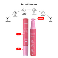 Tube applicateur de rouge à lèvres avec embout en silicone en forme de cœur, emballage cosmétique personnalisé pour rouge à lèvres et gloss, tubes de gloss personnalisés 5ml 25ml