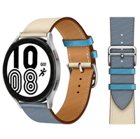Bracelet de montre en cuir respirant de luxe pour Watch 4/5/6 20 mm 22 mm, bracelet de montre intelligente