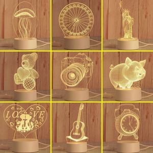 ฐานโต๊ะ โคมไฟคริสต์มาส ของตกแต่งห้องเด็ก ไฟกลางคืน LED โคมไฟตั้งโต๊ะ BTS โคมไฟรูปภาพสั่งทำ โคมไฟสร้างภาพลวงตา 3 มิติ อะคริลิค 30 - Product Image 5