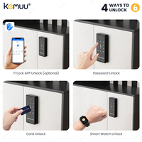 KEMUU TTlock App kartu kode Pin, laci pintu kabinet dapur Aluminium pintar kabinet Rfid kunci pintar kabinet