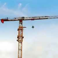 Prix d'usine pour une grue à tour à plateforme plate de 10 tonnes avec une flèche de 70 m, pour bâtiments commerciaux, avec accessoires de grue à tour.