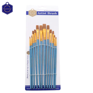 Keep Smiling Set di 12 Pennelli per Pittura Multiforma con Manico in Legno, Pennelli per Acquerello di Alta Qualità, Materiali Artistici - Product Image 3