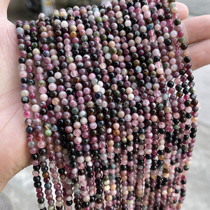 4 mét 5A tự nhiên đầy màu sắc <span class=keywords><strong>Tourmaline</strong></span> Vòng Loose hạt bán buôn đa-màu <span class=keywords><strong>Tourmaline</strong></span> đá quý hạt đối với trang sức làm - Product Image 4