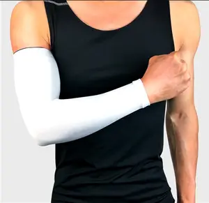 Commercio all'ingrosso spandex sport in esecuzione braccio fitness compressione gomito maniche brace