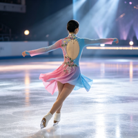 Costume de patinage artistique blanc à plumes, manches longues en maille, dos profondement ouvert, jupe ornée de strass pour adultes et enfants, pour concours et spectacles de danse sur glace