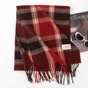 Long Plaid <strong>Scarf</strong> Winter Warm Muffler <strong>Scarf</strong> Fashionable Versatile <strong>Scarf</strong> Polyester <strong>Cashmere</strong>-<strong>like</strong> Material - Product Image 4