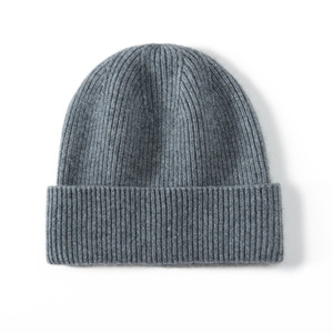 Fashion Wholesale Ribbed Skull Cable Knit Hat Cuffed Soft Warm Blanks Custom Logo Men <strong>Women</strong> Luxury Winter 100% <strong>Cashmere</strong> <strong>Beanie</strong> - Product Image 5
