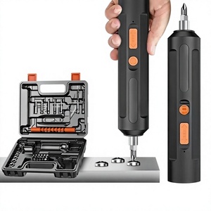 Destornillador, taladro pequeño tipo pistola, taladro eléctrico pequeño de iones de litio, juego de destornilladores totalmente automático de 47 piezas y accesorios - Product Image 1