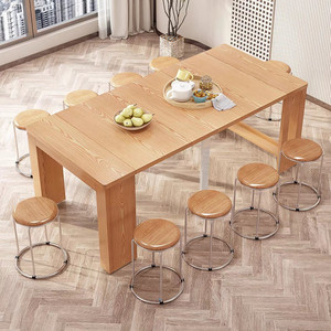 Sala da pranzo multifunzionale di alta qualità espandi il tavolo da pranzo allungabile in legno per mobili - Product Image 4